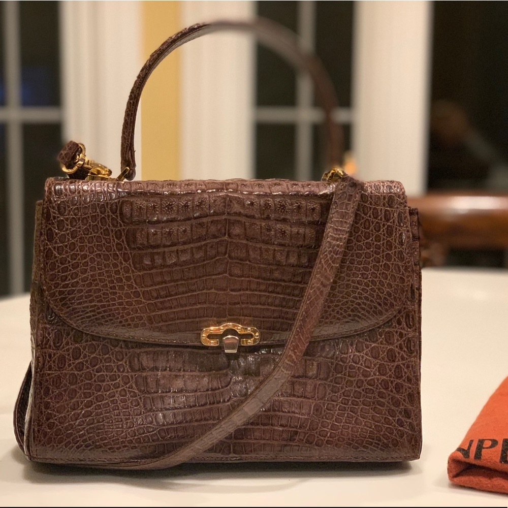 100% Authentic Alligator Leather Kwanpen Handbag